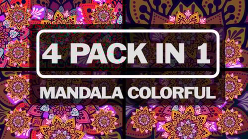 Colorful Mandalas Pack Seamless Looping Backgrounds
