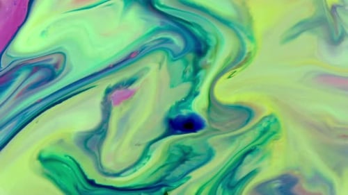 Vivid Abstract Paint Art with Swirling Colors