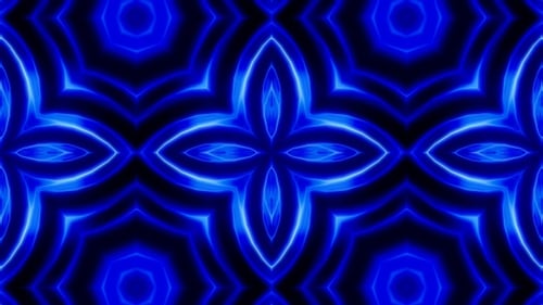 Blue Kaleidoscope Loop 4K 09