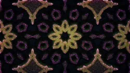 Abstract Glowing Geometric Pattern Animation with Grass Texture