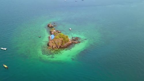 Aerial view of beach at Koh Khai, Andaman sea in Phuket island.Thailand