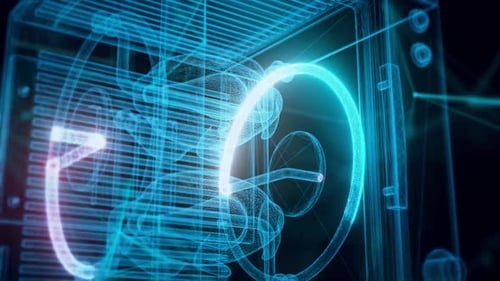 Chicken Rotisserie Hologram Close Up Hd