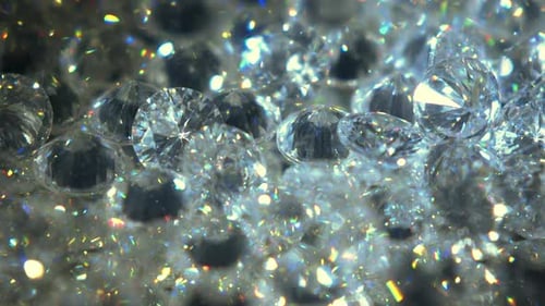 Sparkling Diamonds Gemstones Glittering Close-Up Abstract