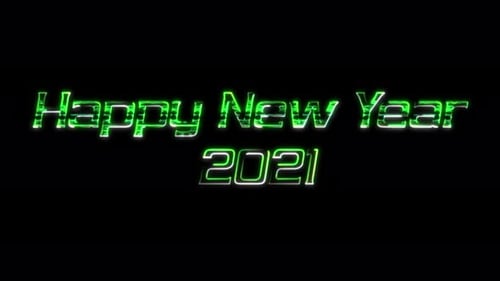 Happy New Year 2021 Neon Glitch Text Animation