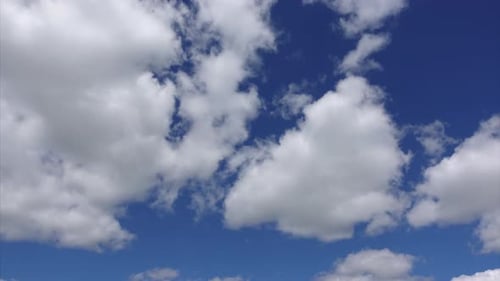 White Clouds Floating in a Brilliant Blue Sky