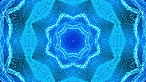 Vj Loop Blue Neon kaleidoscope
