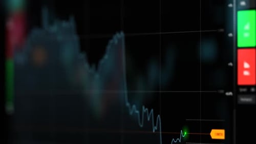 Graph of Crypto Currency Online. Quotes of Eth and Btc at Stock Exchange. Stock Exchange Market