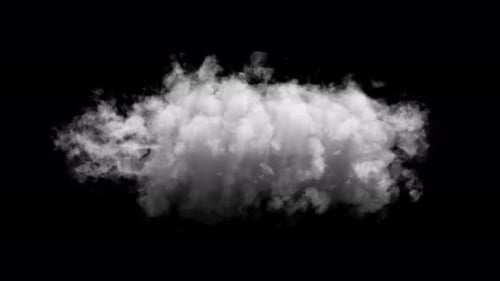 Animated Realistic White Smoke Cloud Element
