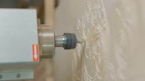 CNC Machine Processing Wood Blank