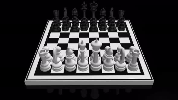 Chessboard Rotates Looped Animation With the Chess Pieces, Backgrounds ...