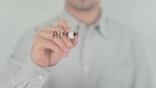 Aim High And Create Action Writing on Transparent Screen