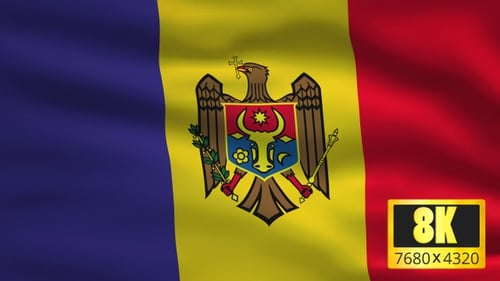 Animated Waving Moldova National Flag Loop