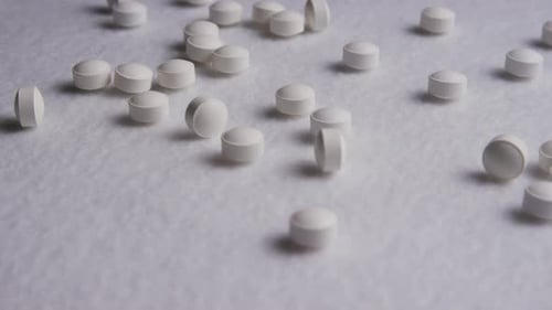 Rotating stock footage shot of vitamins and pills - VITAMINS 0073