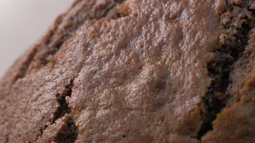 Chocolate Cupcake Texture in Macro Close Up