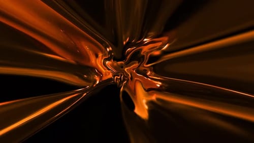 Dynamic Liquid Gold Abstract Flowing Tunnel Background