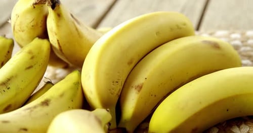 Pile of Ripe Yellow Bananas on Display