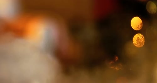 Close-up of decorative christmas tree 4k