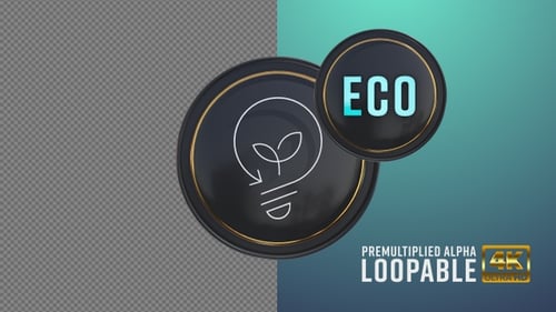 Emblem „Eco And Bulb Plant“ mit Alpha-Kanal
