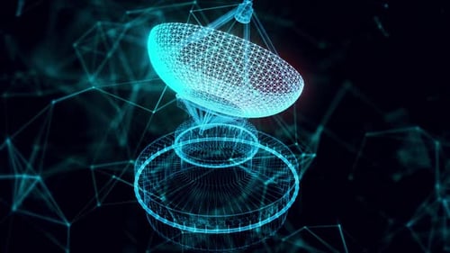 Large Ground Satellite Hologram Close Up Hd