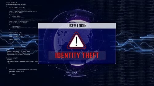 IDENTITY THEFT Text, User Login