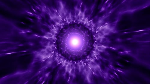 Abstract Purple Energy Tunnel Loop Background