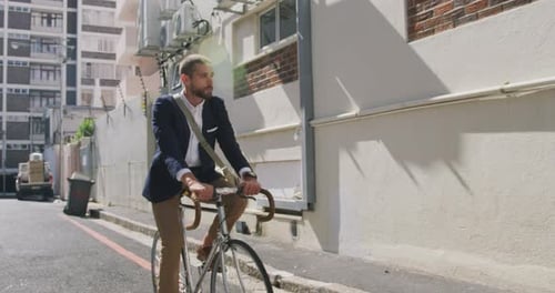 Young professional man on the go