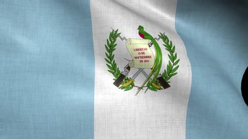 Realistic Waving Guatemala National Flag Animation