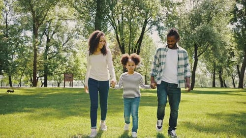 Family Walking in Park