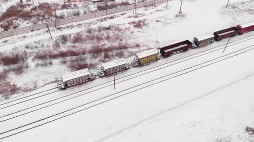 Freight train with wagons