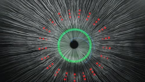 Futuristic Abstract Neural Network Eye Animation