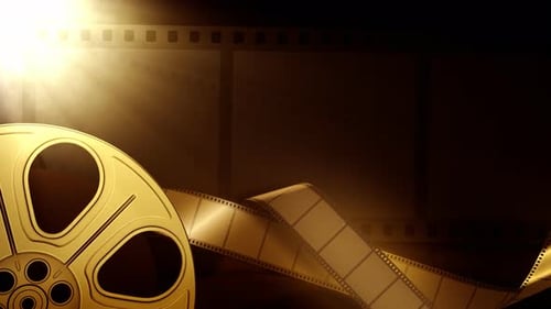 Elegant Golden Film Reel Awards Cinematic Intro