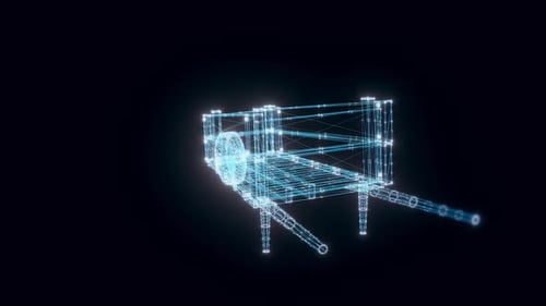 Wooden Barrow Hologram Rotating Hd