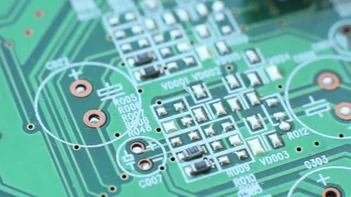 Electronic Circuit Board Close Up