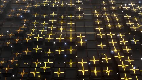 Elegant Golden Gift Boxes Moving Seamless Loop Background