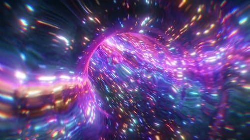 Futuristic Light Speed Wormhole Tunnel Effect