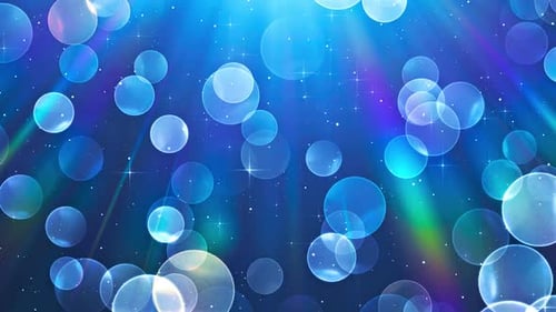 Blue Background Falling Bokeh