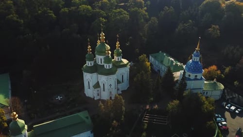 Vydubitsky monastery historical and religious architecture in baroque style