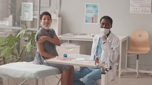 Child and Doctor in Medical Office