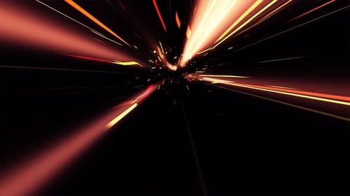 Abstract Light Streaks Hyperspace Warp Speed Tunnel Animation