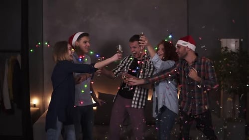 Colorful Celebration of Christmas and New Year