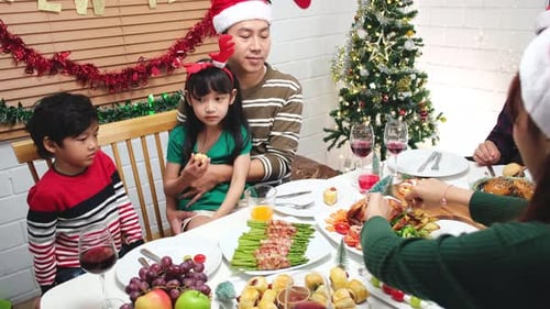 Family Christmas Dinner Celebrates Togetherness