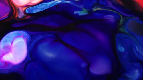 Abstract Colorful Paint Swirls and Blends