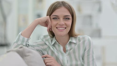 Close Up of Beautiful Woman Smiling at Camera
