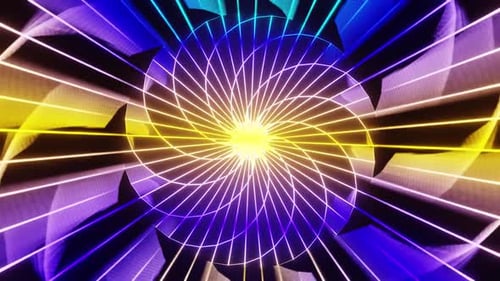 Tolles farbiges Kaleidoskop Vj Loop HD