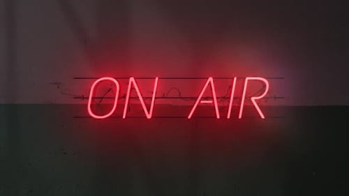 Neon-Text-Hintergrund Word On Air