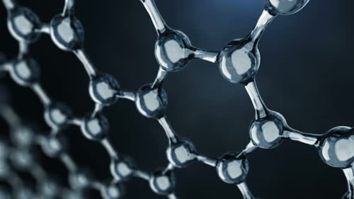Nahtlos geschlungenes Molekül oder Atom in einem wissenschaftlichen oder medizinischen Hintergrund