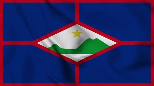 St. Eustatius flag seamless waving animation
