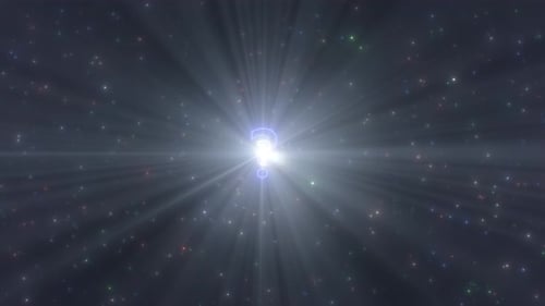 Question Mark Shape Outline Beautiful Glow Neon Lights Tunnel Portal - 4K