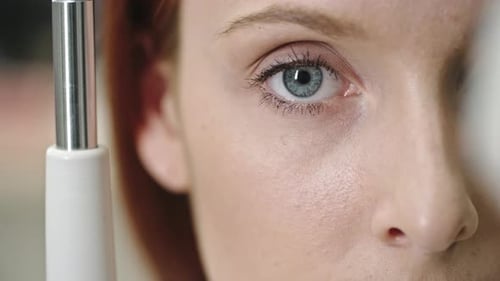 Woman at Eye Examination