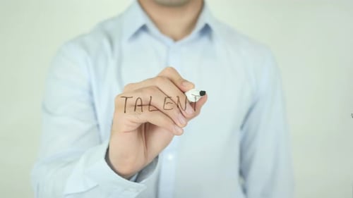 Writing the Word Talent with Marker